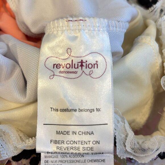 Revolution Dancewear Cinderella / Peasant Skirted Leotard Size XLC - Picture 11 of 13